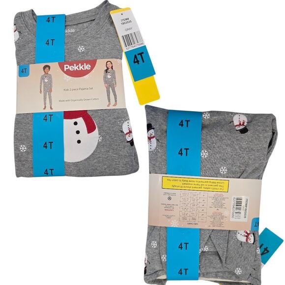 2 sets of Pekkle Kids' 2-piece Pajama Boys and Girl Unisex Set NWT - Picture 2 of 4